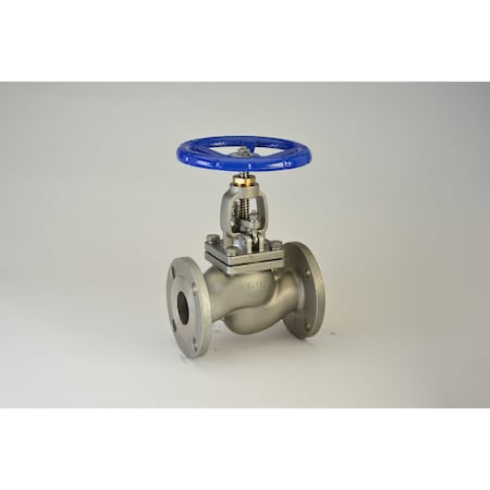 Chicago Valves And Controls 4", Stainless Steel Class 150 Flanged Globe Valve 31611040